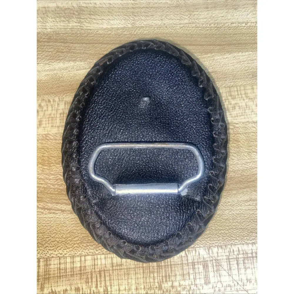 Snakeskin Belt Buckle Cowboy Reptile Oval 4” X 3” Handmade
